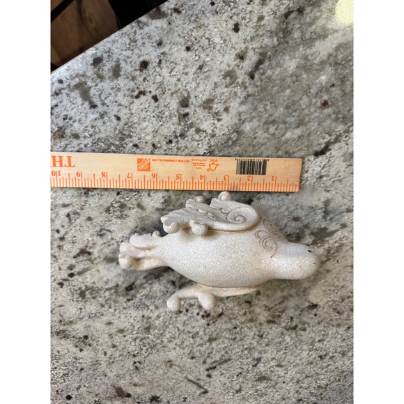 Ornate Cream Bird Figurine Scrollwork Filigree Shabby Chic Decorative Accent - Picture 6 of 7